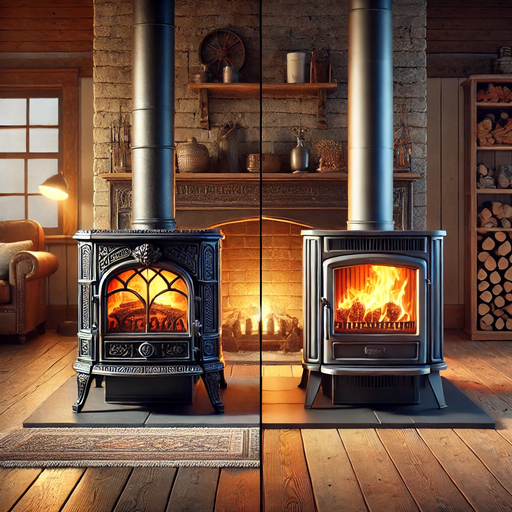 Cast Iron vs. Steel Wood Stoves