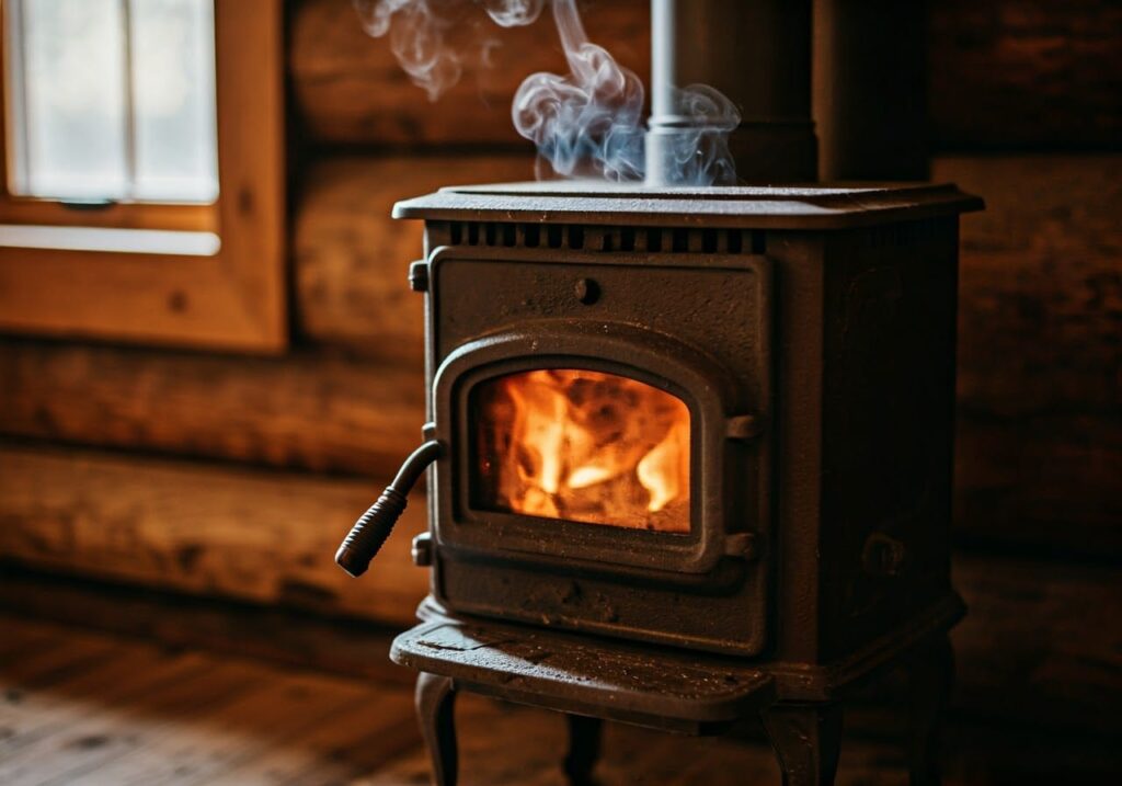 Smoking Wood Stove