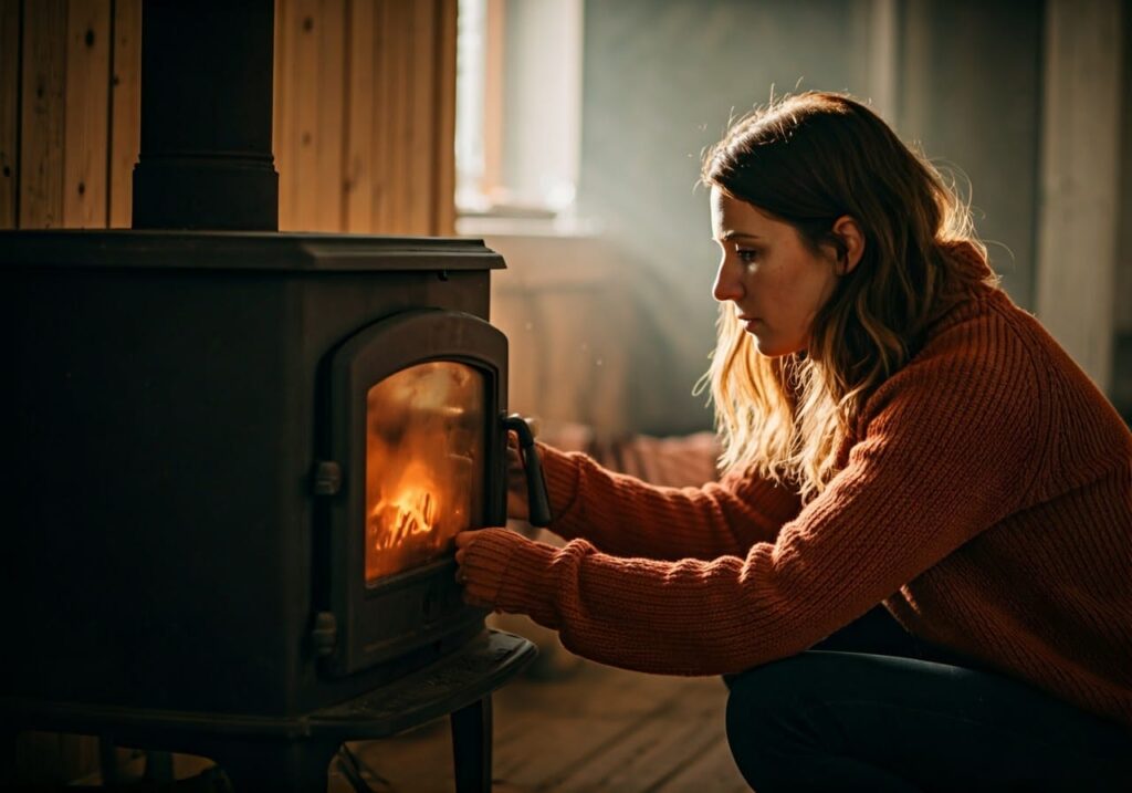 relighting wood burning stove