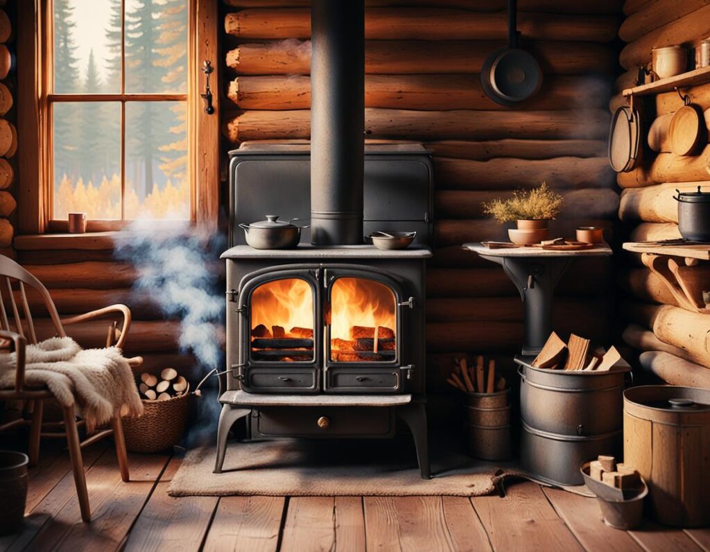 wood stove smoke